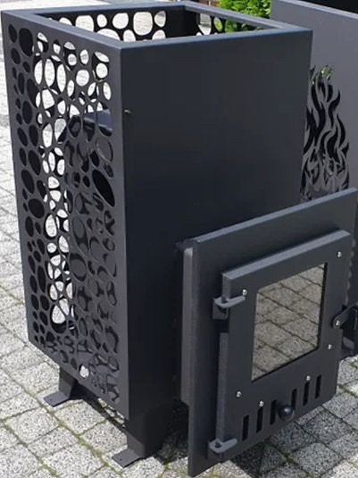 Holzofen-Set MALIKA – für Saunen bis 16 m³ inkl. Schornstein & Steine