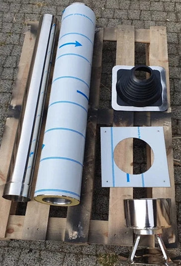 Harvia M3 Komplettset: Ofen, Schornstein & Steine